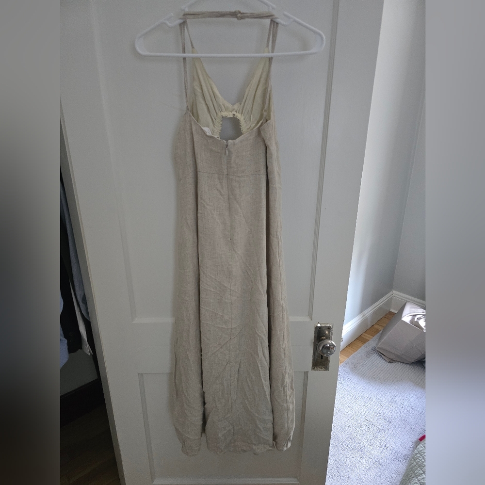 Bobbles & Lace Elegant Cream Maxi Dress